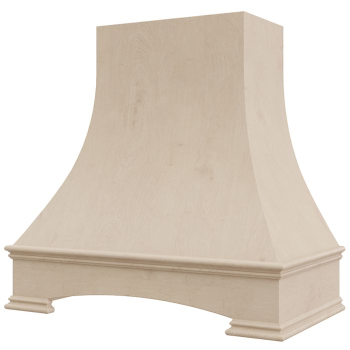 Curved With Arched Apron custom wood hood
